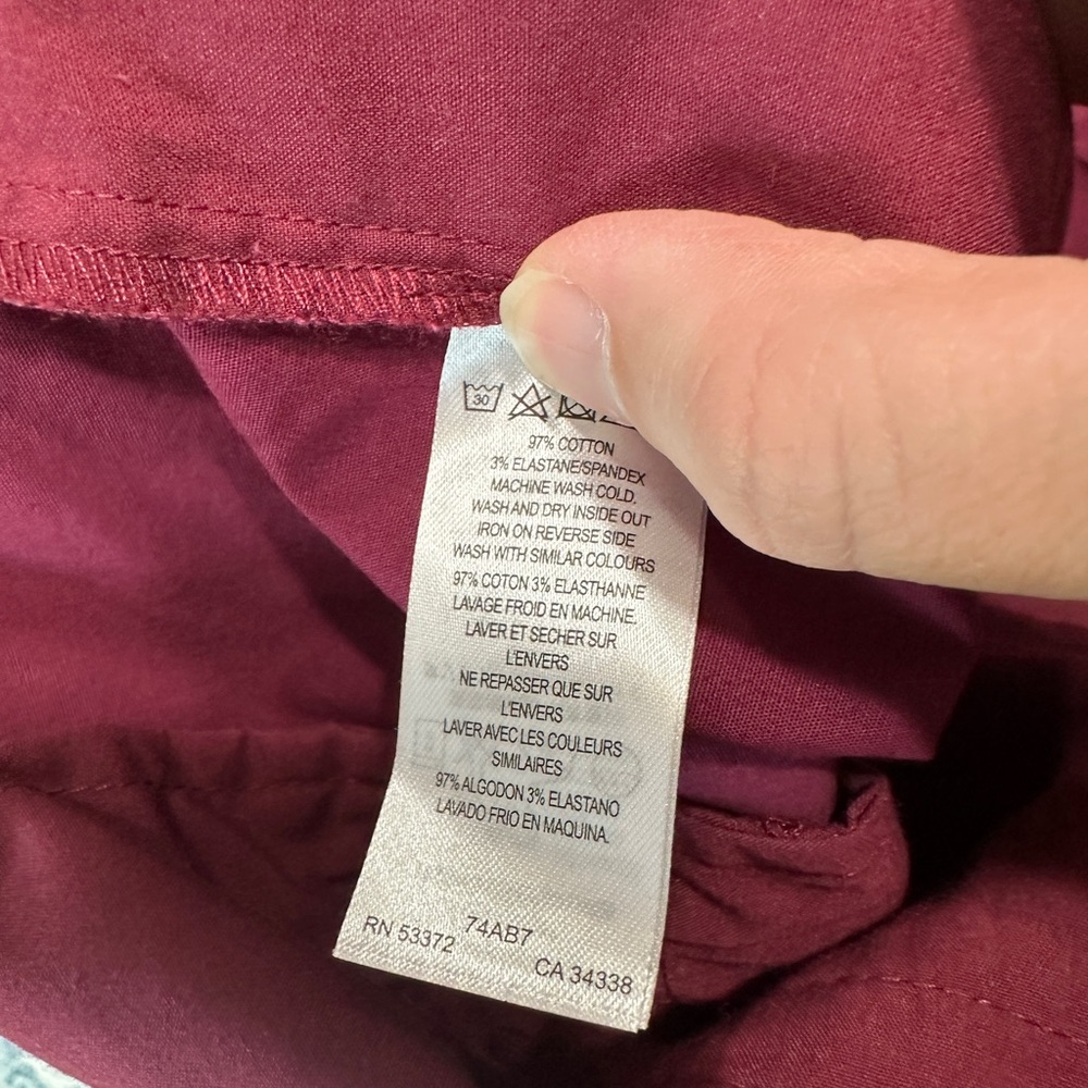 French Connection Deep Raspberry Chinos - Picture 8 of 8